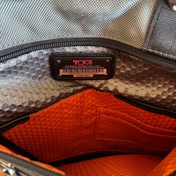 Tumi backpack in orange and grey - Picture 7 of 9